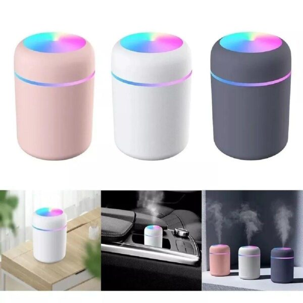 Umidificador H2o Lumen Difusor Usb 300ml Com Led Colorido